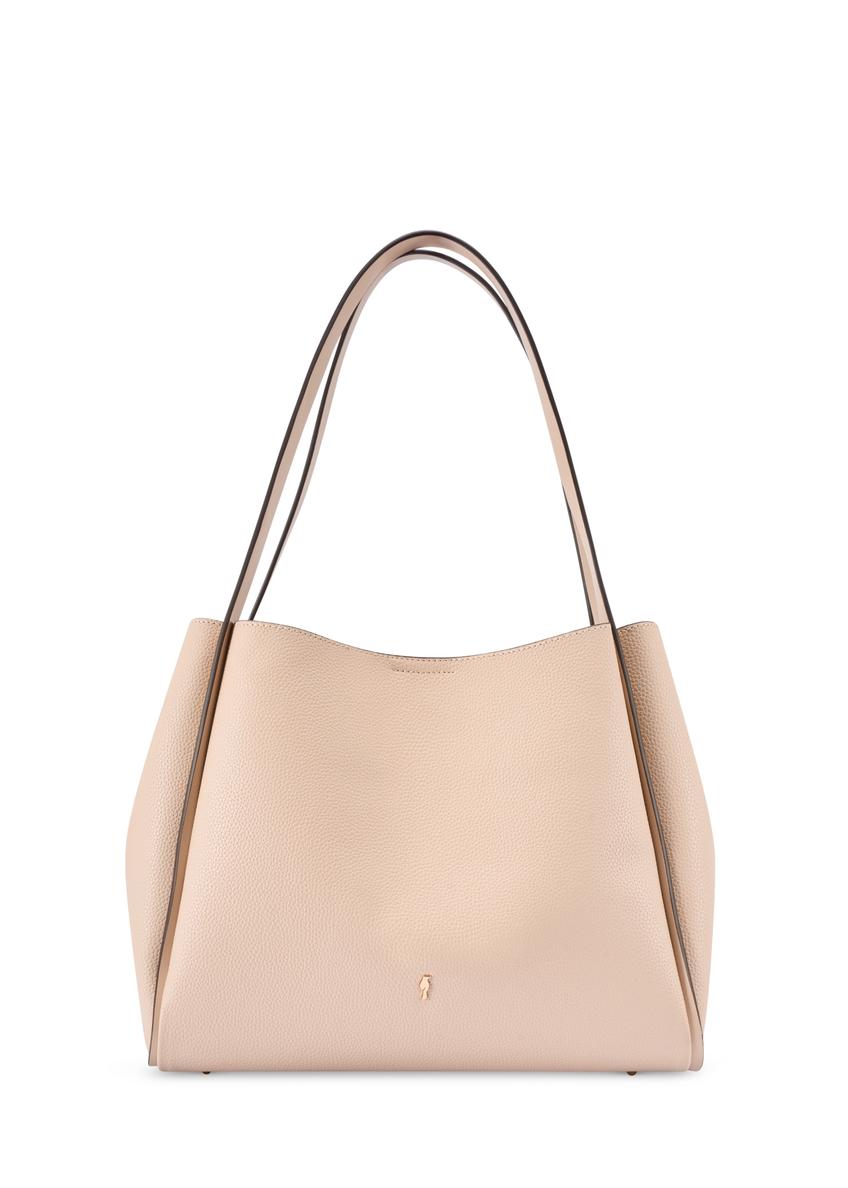 Beżowa torebka shopper damska TOREC-1183-1A(W26)