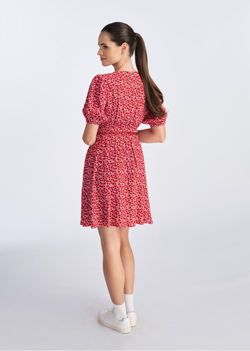 Krótka sukienka w kwiaty SUKDT-0226-41(W25)