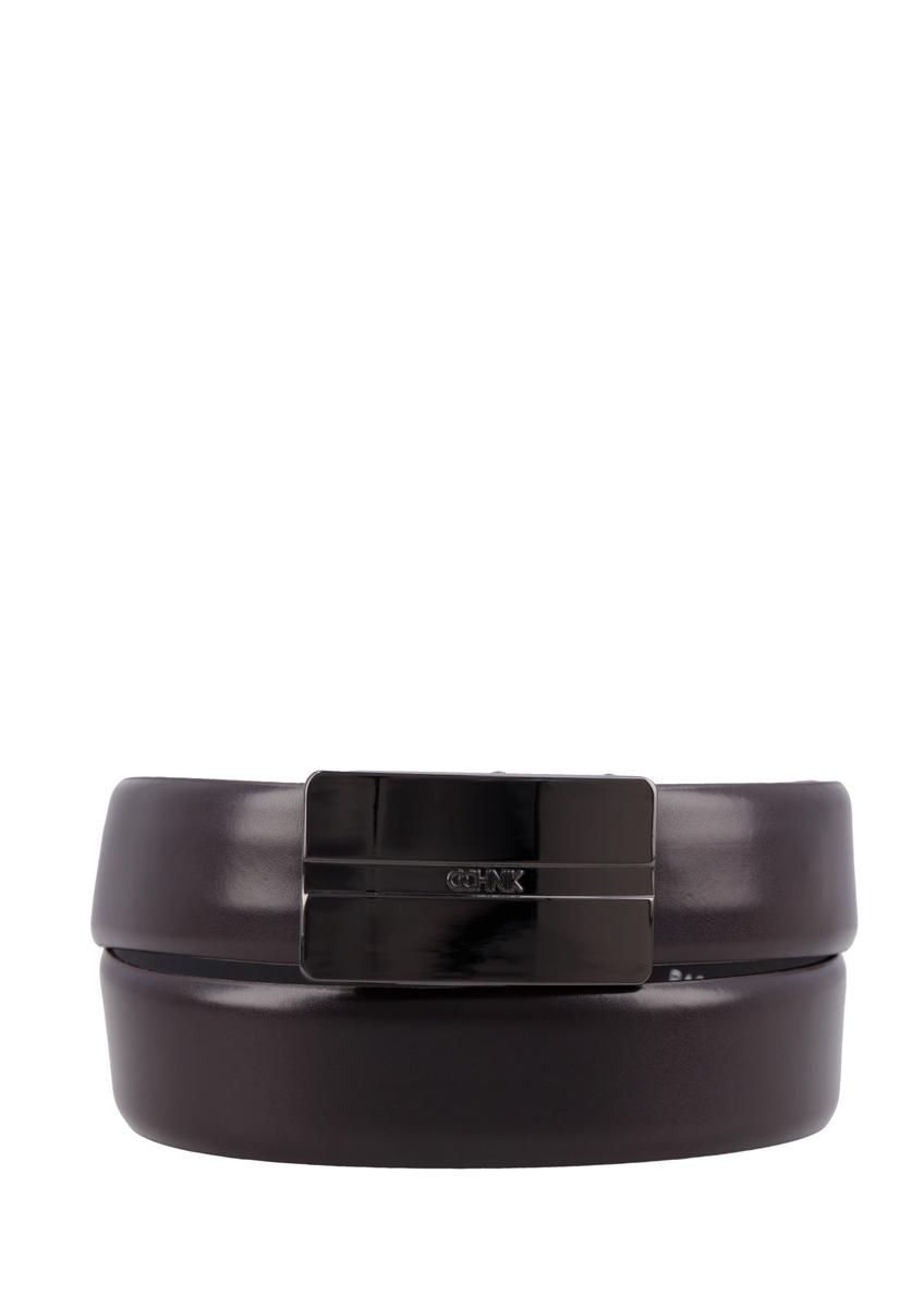 Brązowy skórzany pasek męski PASMS-0291-1I(Z26)