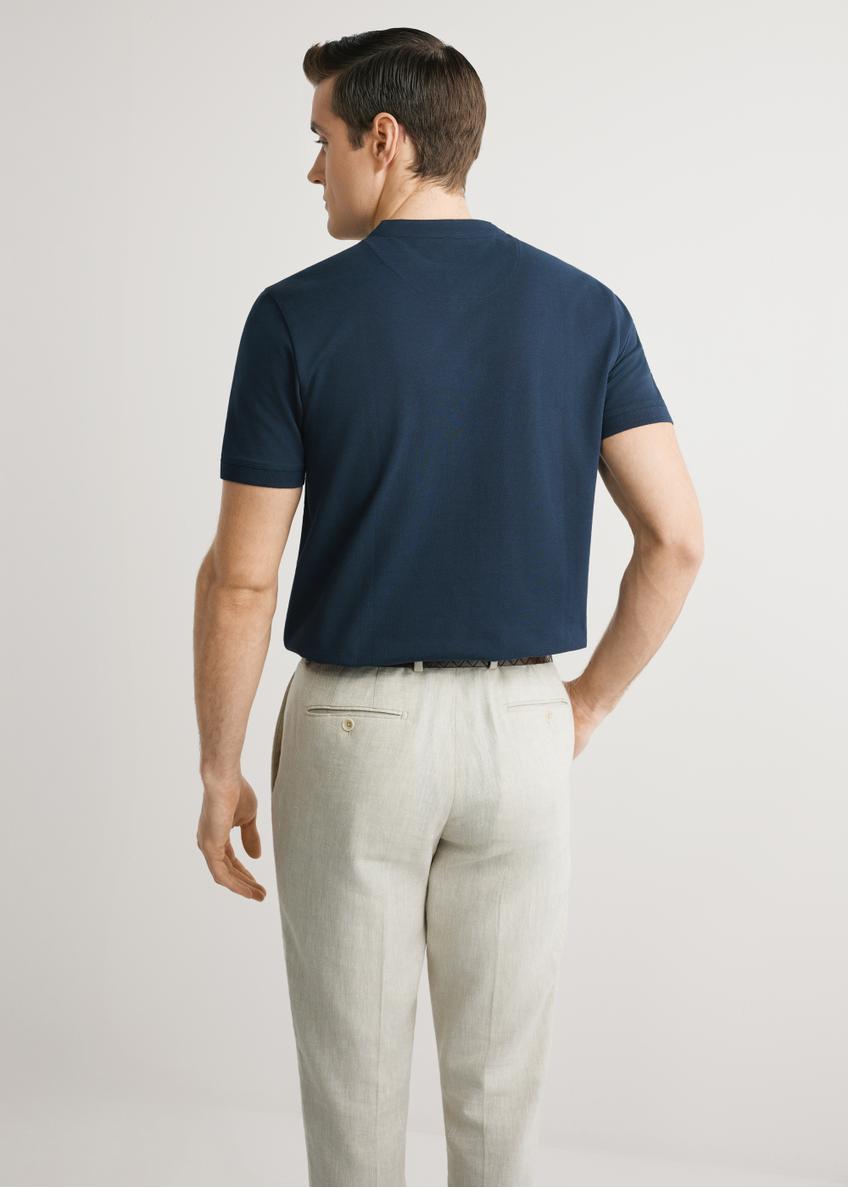 Granatowa koszulka polo męska POLMT-0061-7E(W26)