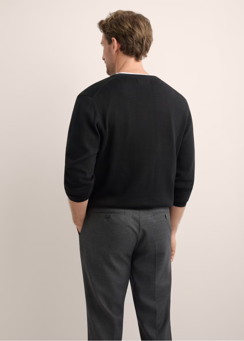 Czarny sweter męski z logo SWEMT-0159A-99(Z26)