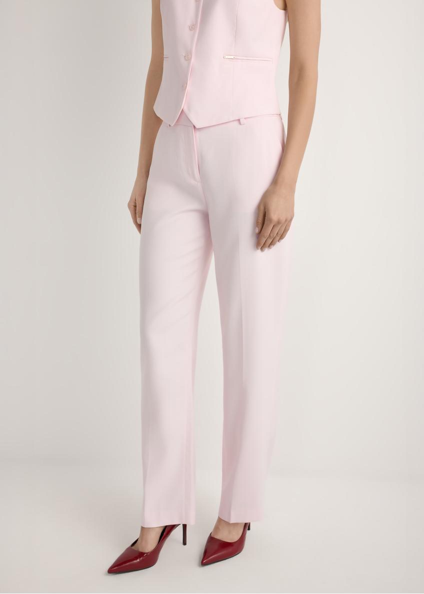 Jasnoróżowe eleganckie spodnie damskie SPODT-0106A-5A(W26)
