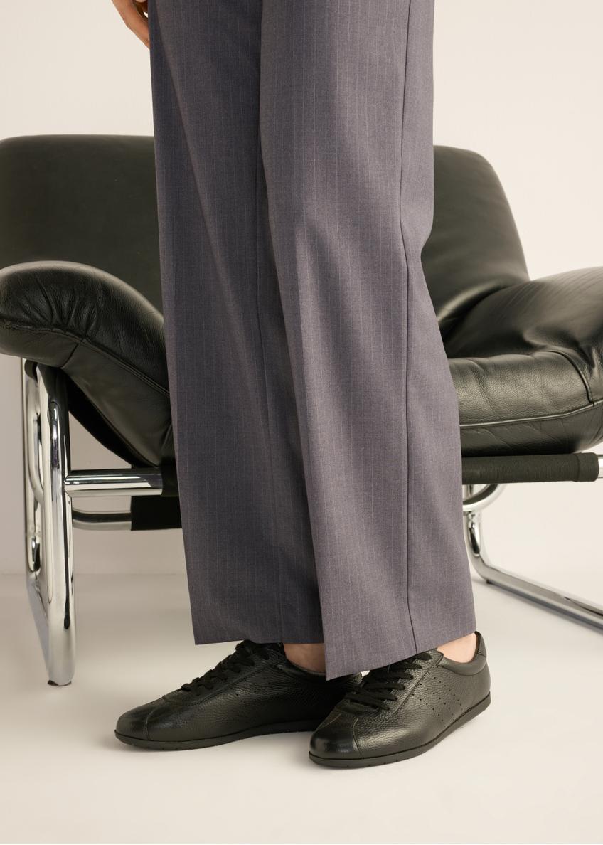 Czarne skórzane sneakersy damskie BUTYD-1293-9I(Z26)