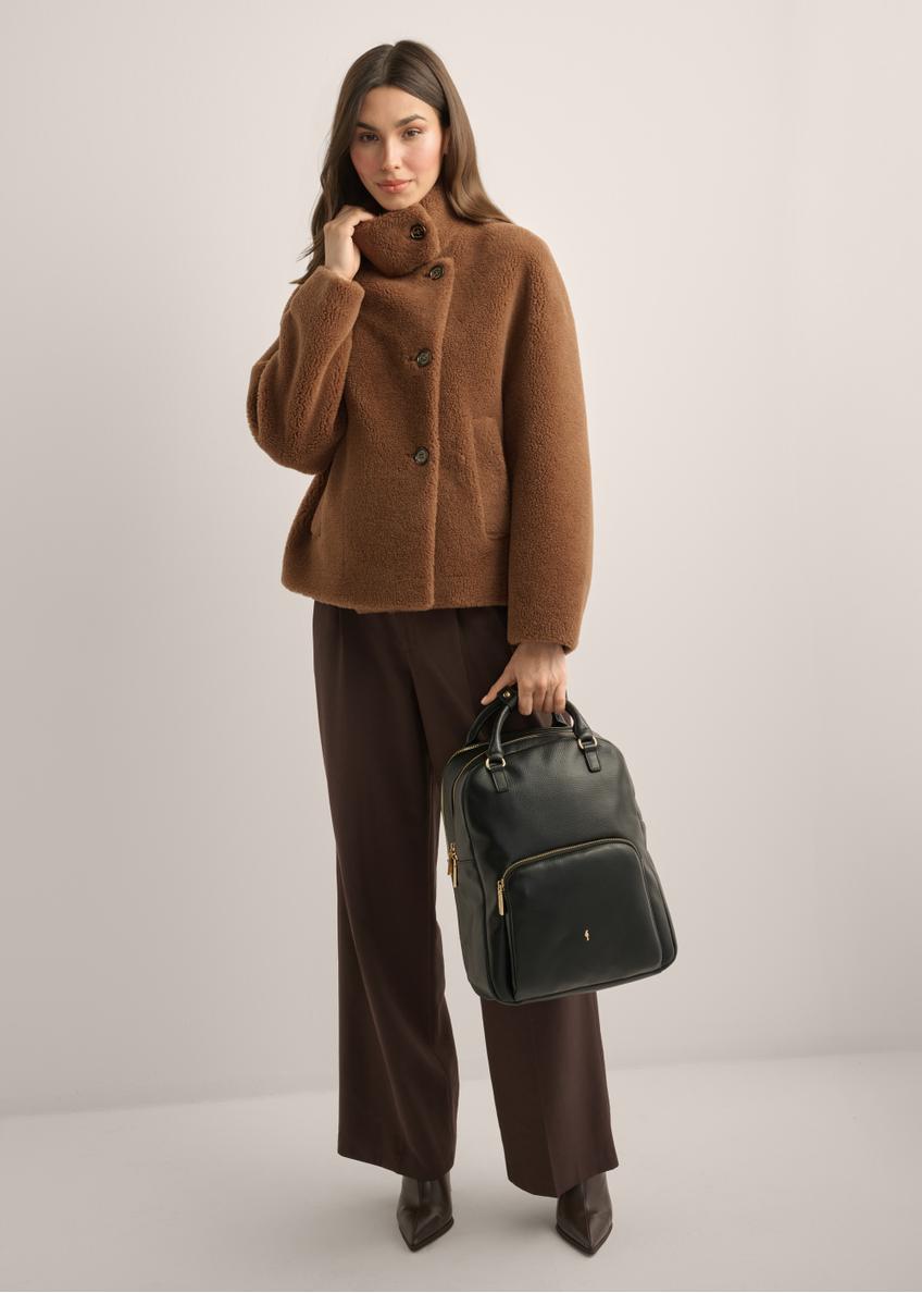 Czarny skórzany plecak damski TORES-1339-9I(Z26)