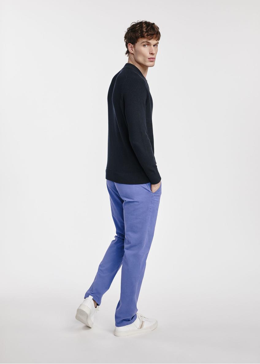 Czarny sweter męski na suwak SWEMT-0164-99(W25)