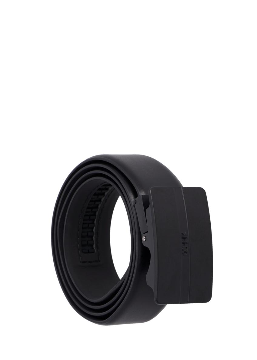 Czarny skórzany pasek męski PASMS-0291-99(Z26)