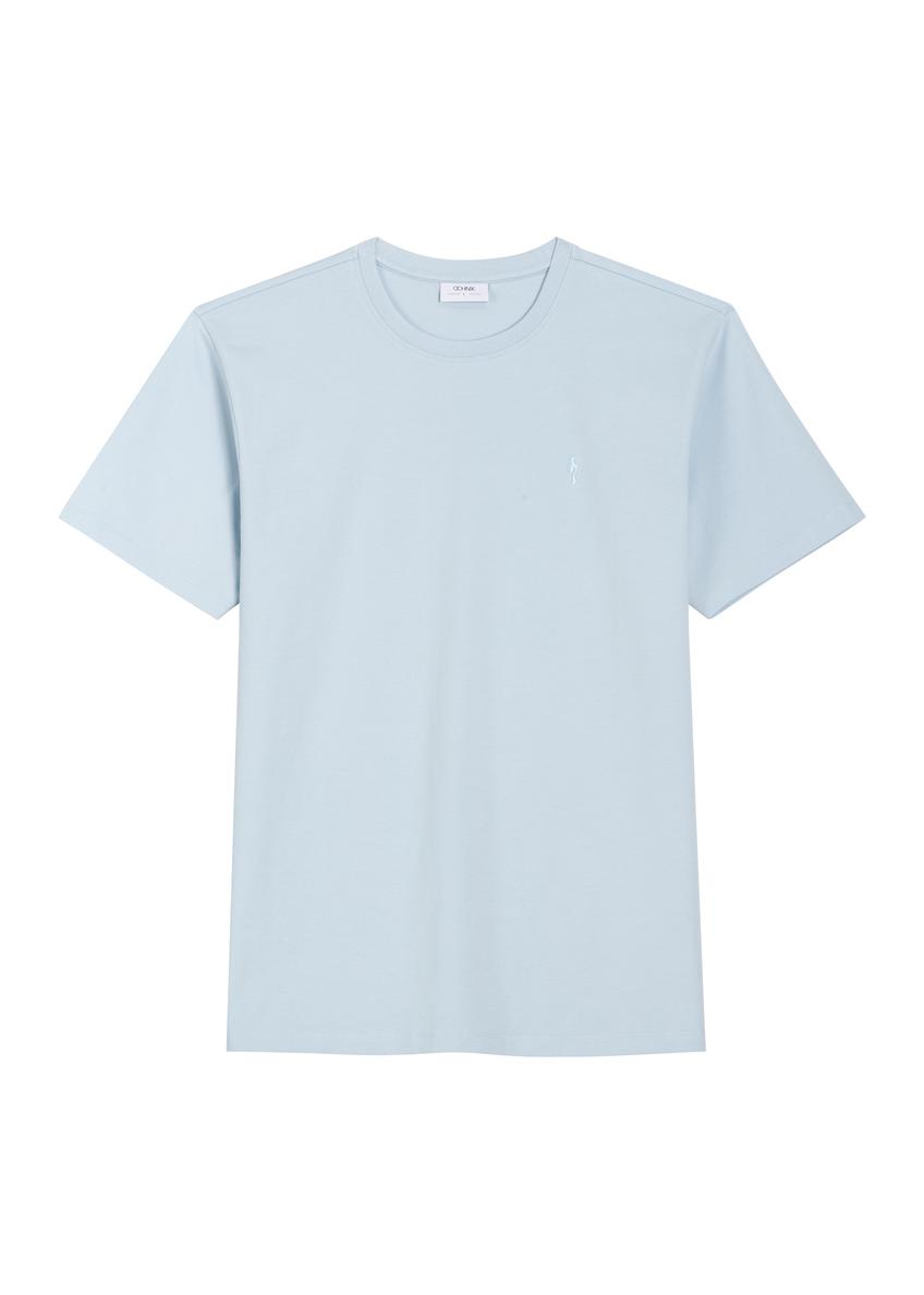 Jasnoniebieski T-shirt męski TSHMT-0120-7A(Z26)