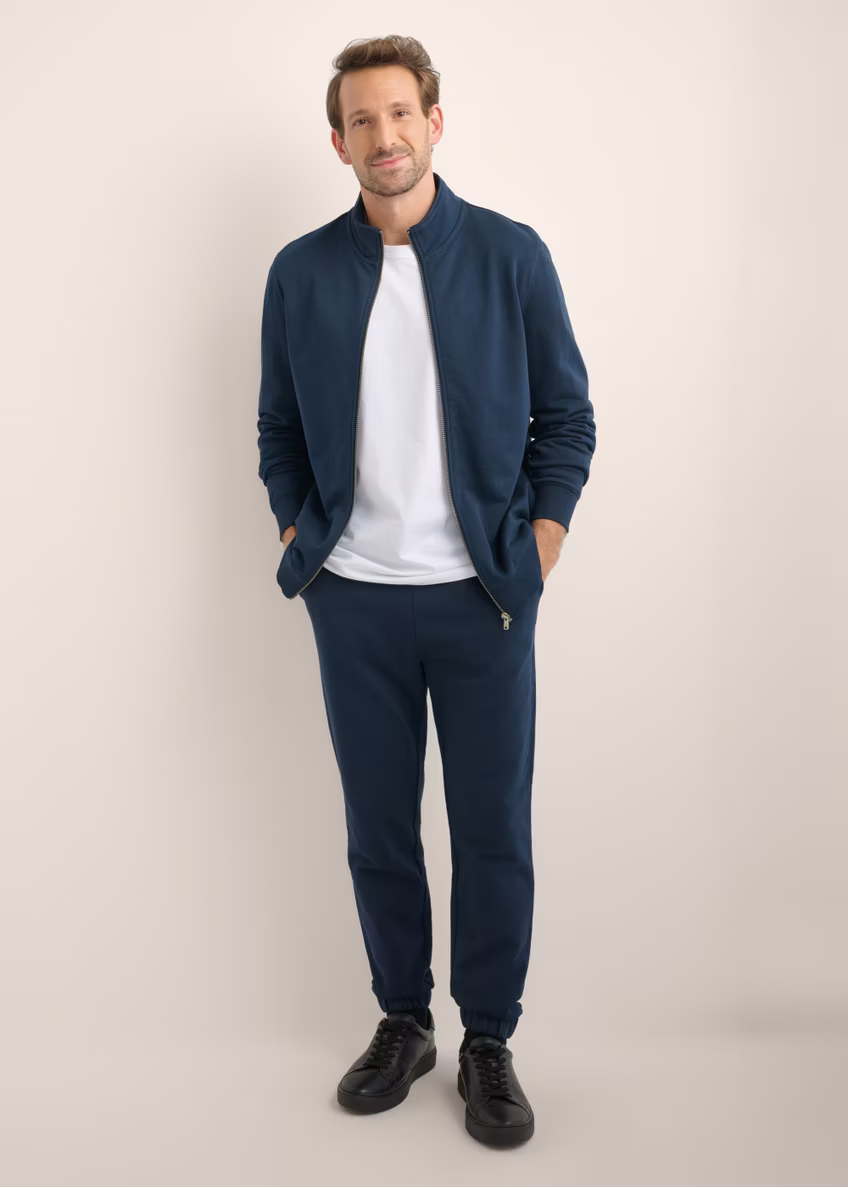 Granatowa bluza męska na suwak BLZMT-0085-7E(Z26)