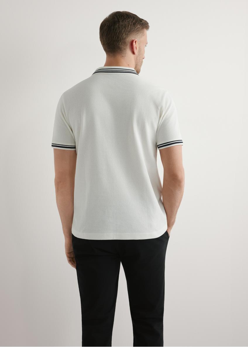 Kremowa męska koszulka polo POLMT-0091-0B(W26)