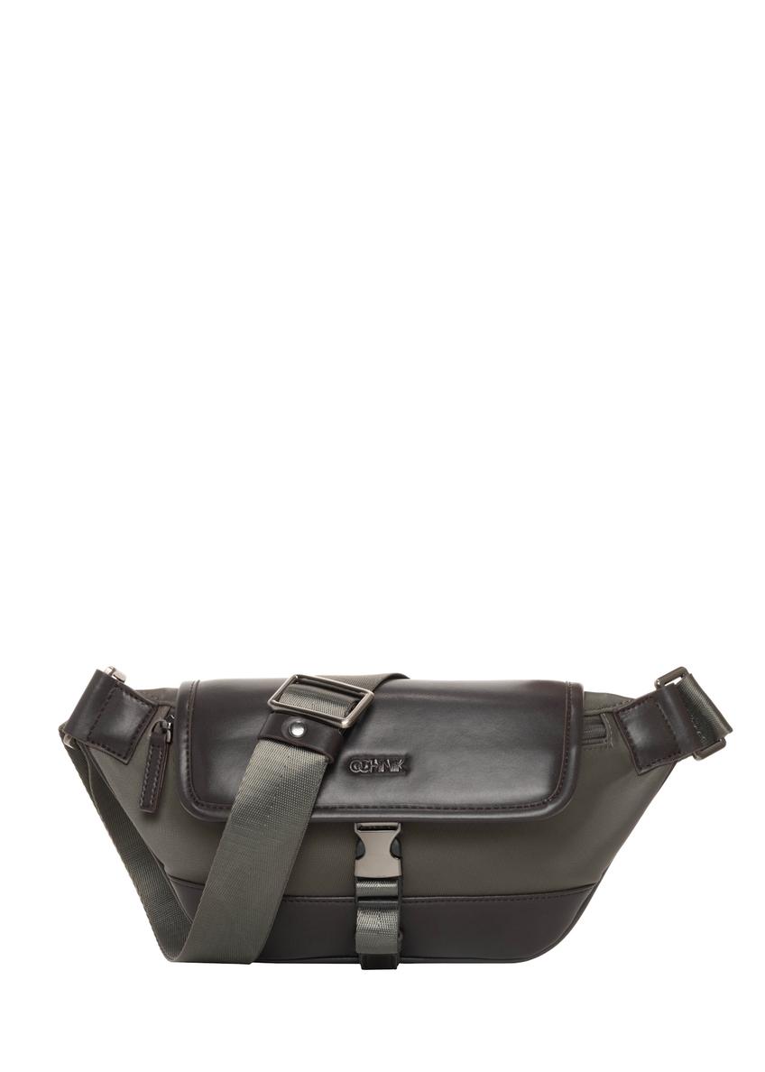 Męska torba na ramię w kolorze khaki TORMN-0438-8B(Z26)