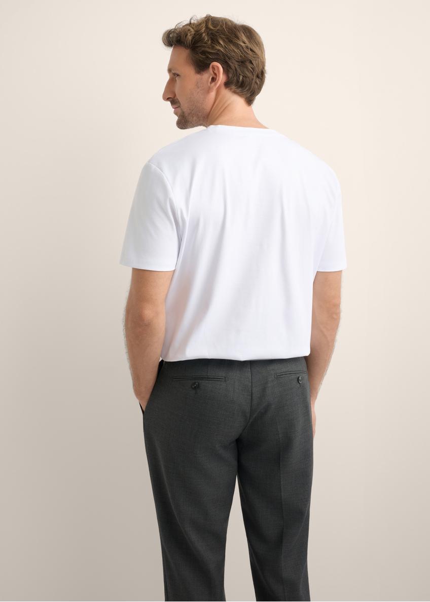 Biały t-shirt męski z bawełny merceryzowanej TSHMT-0156-0A(Z26)