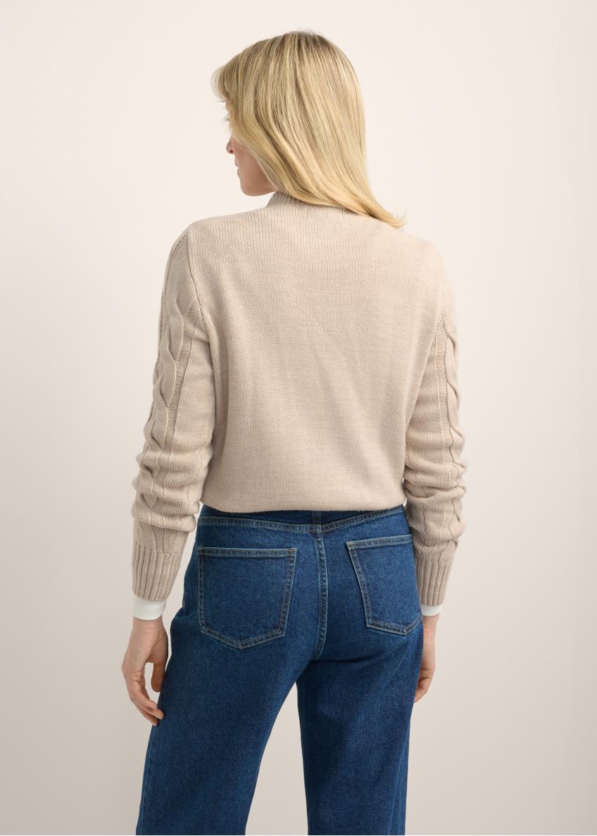 Sweter damski z ozdobnym splotem SWEDT-0210-1J(Z26)