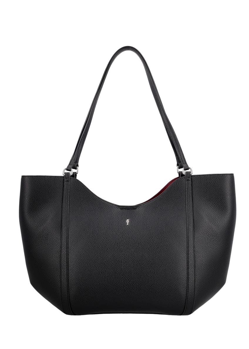 Czarna torebka damska typu shopper TOREC-1296-9I(Z26)