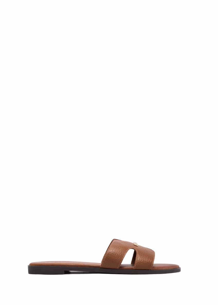 Camelowe klapki damskie BUTYD-0725D-1D(W26)