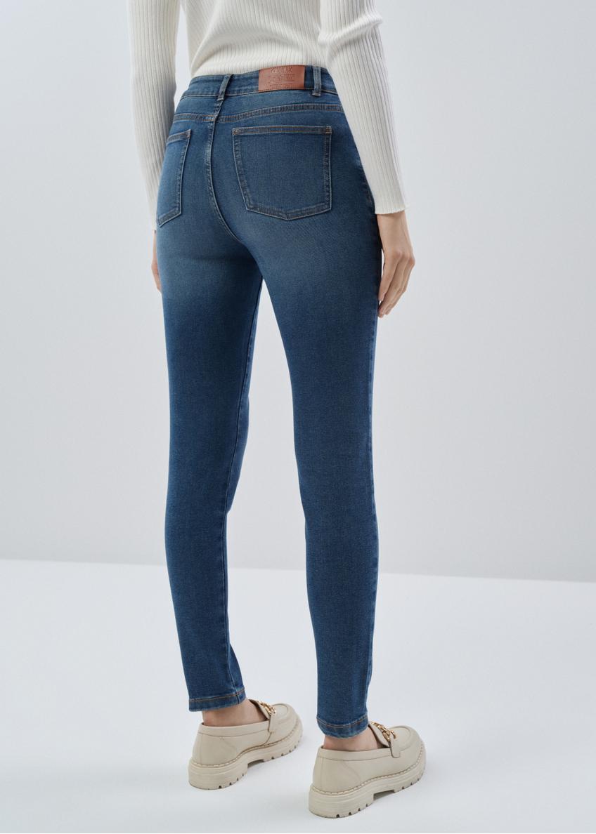 Granatowe spodnie jeansowe damskie JEADT-0010-69(Z24)