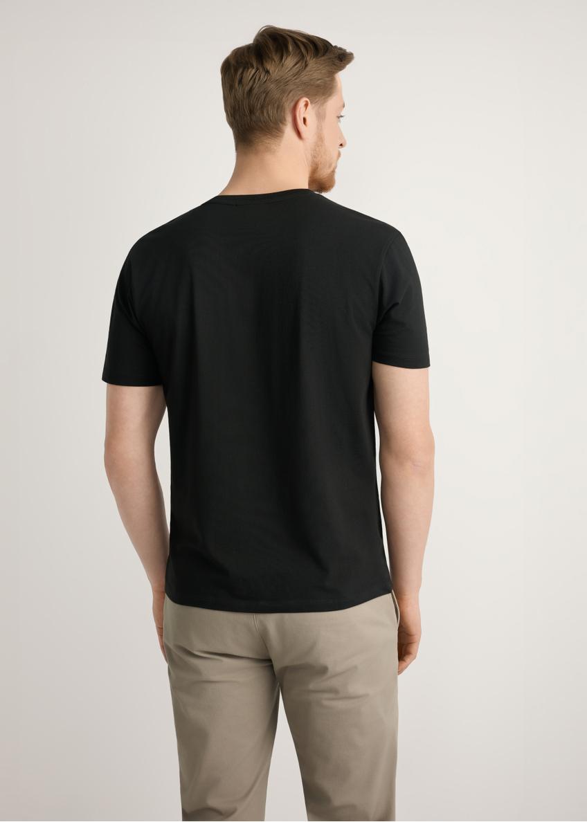 Czarny bawełniany T-shirt męski TSHMT-0120-99(Z26)