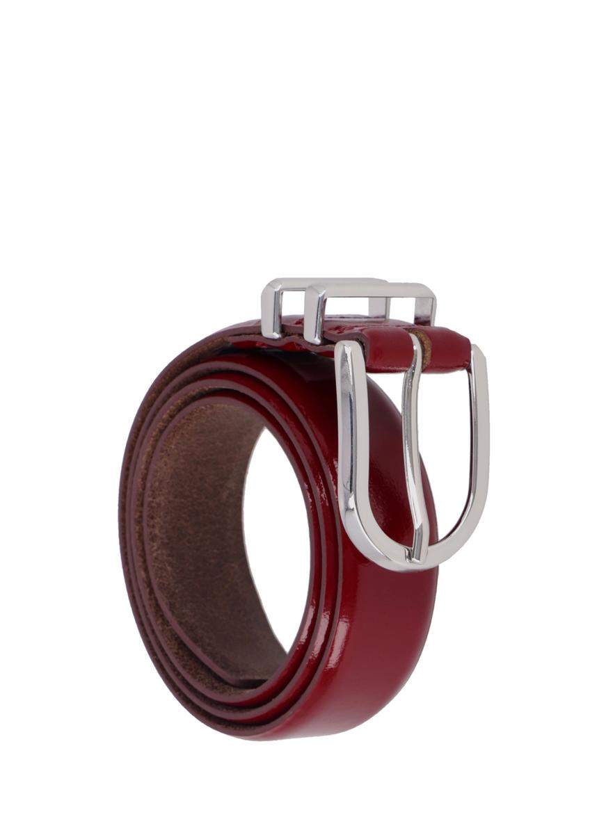 Czerwony skórzany pasek damski PASDS-0159-4C(Z26)