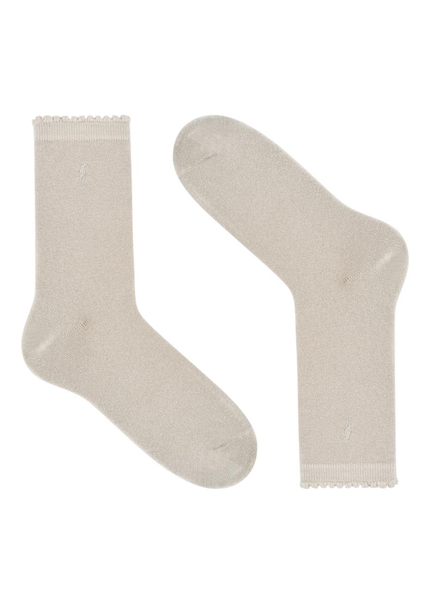 Dwupak błyszczących skarpet damskich ZESDT-0038-15(Z25)