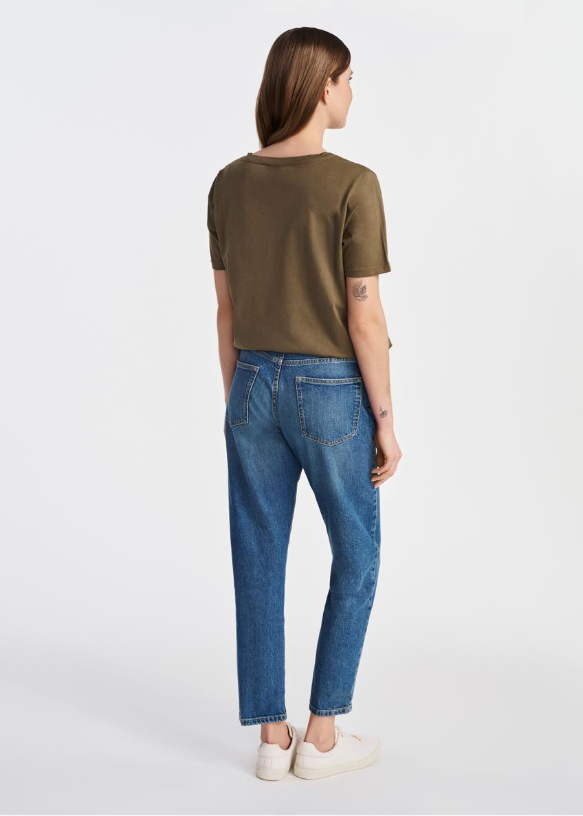 Khaki t-shirt damski basic TSHDT-0120-54(W25)