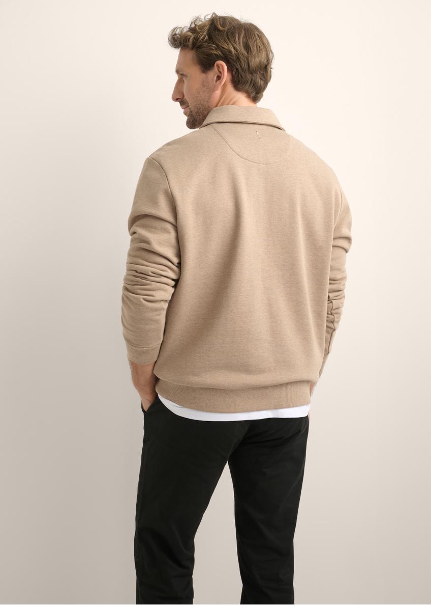 Beżowa bawełniana bluza męska BLZMT-0081-1D(Z26)