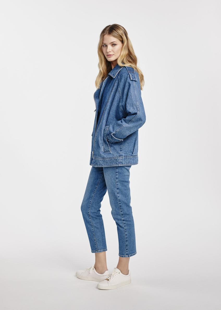 Jeansowa kurtka damska oversize KURDT-0568-69(W25)