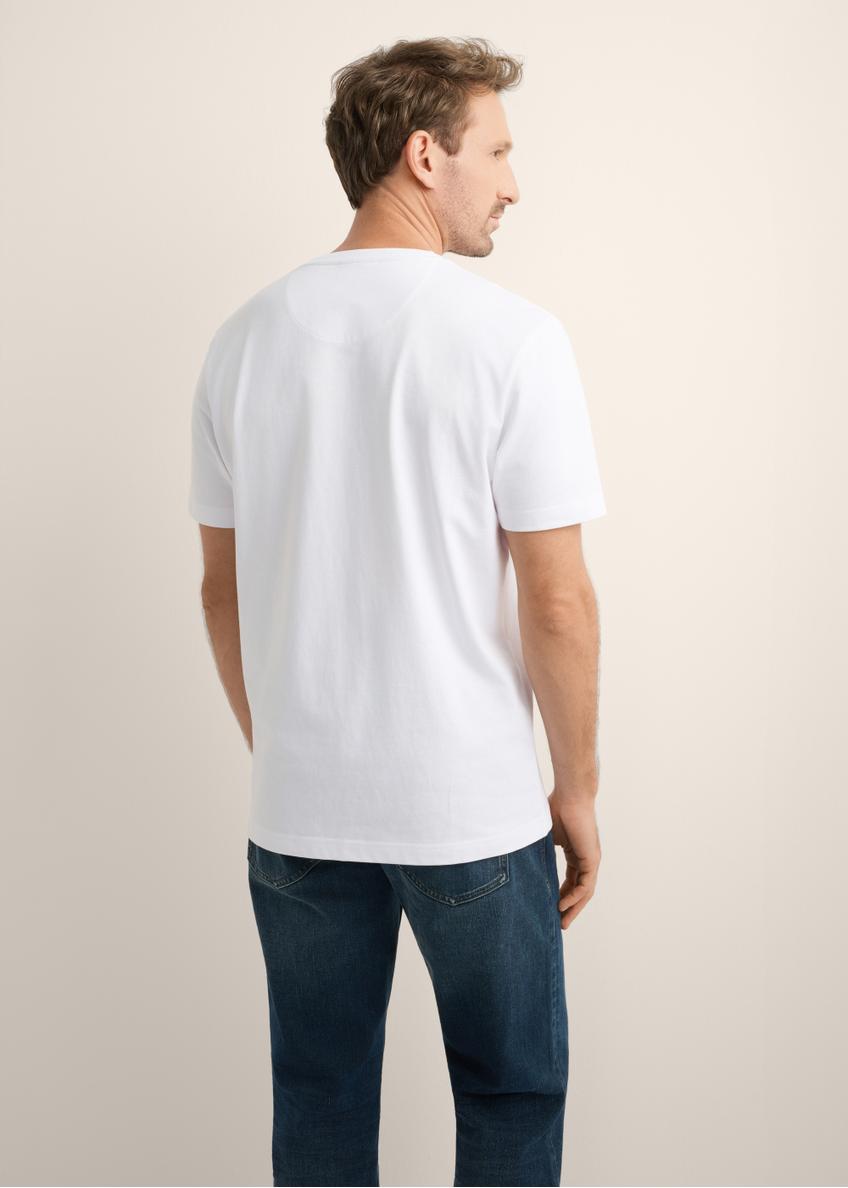 Biały bawełniany T-shirt męski TSHMT-0158-0A(Z26)