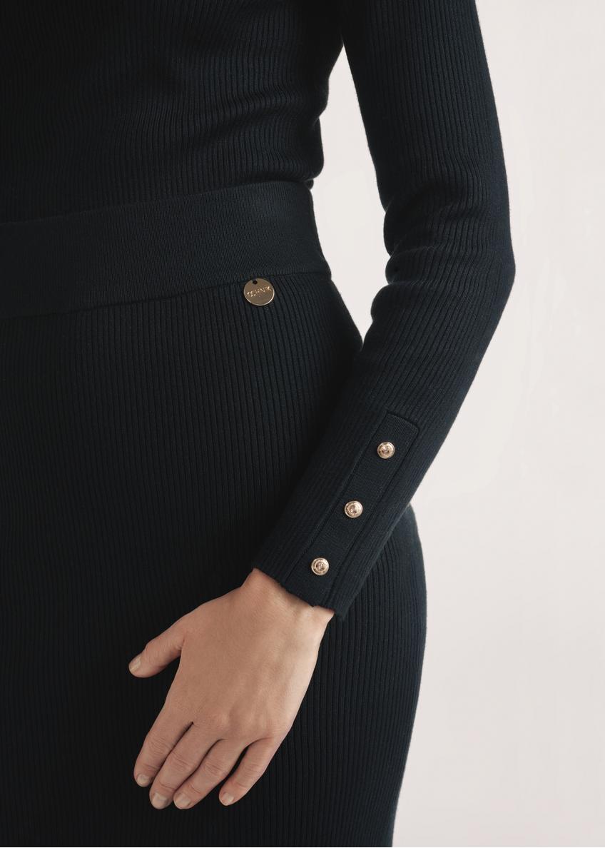 Czarna spódnica damska midi SPCDT-0094-99(Z26)