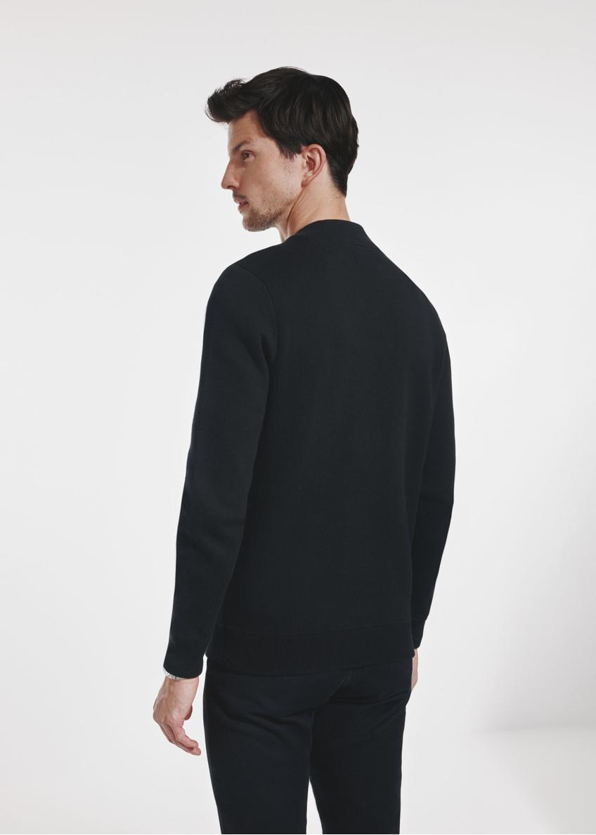 Czarny rozpinany sweter męski SWEMT-0157-99(Z24)