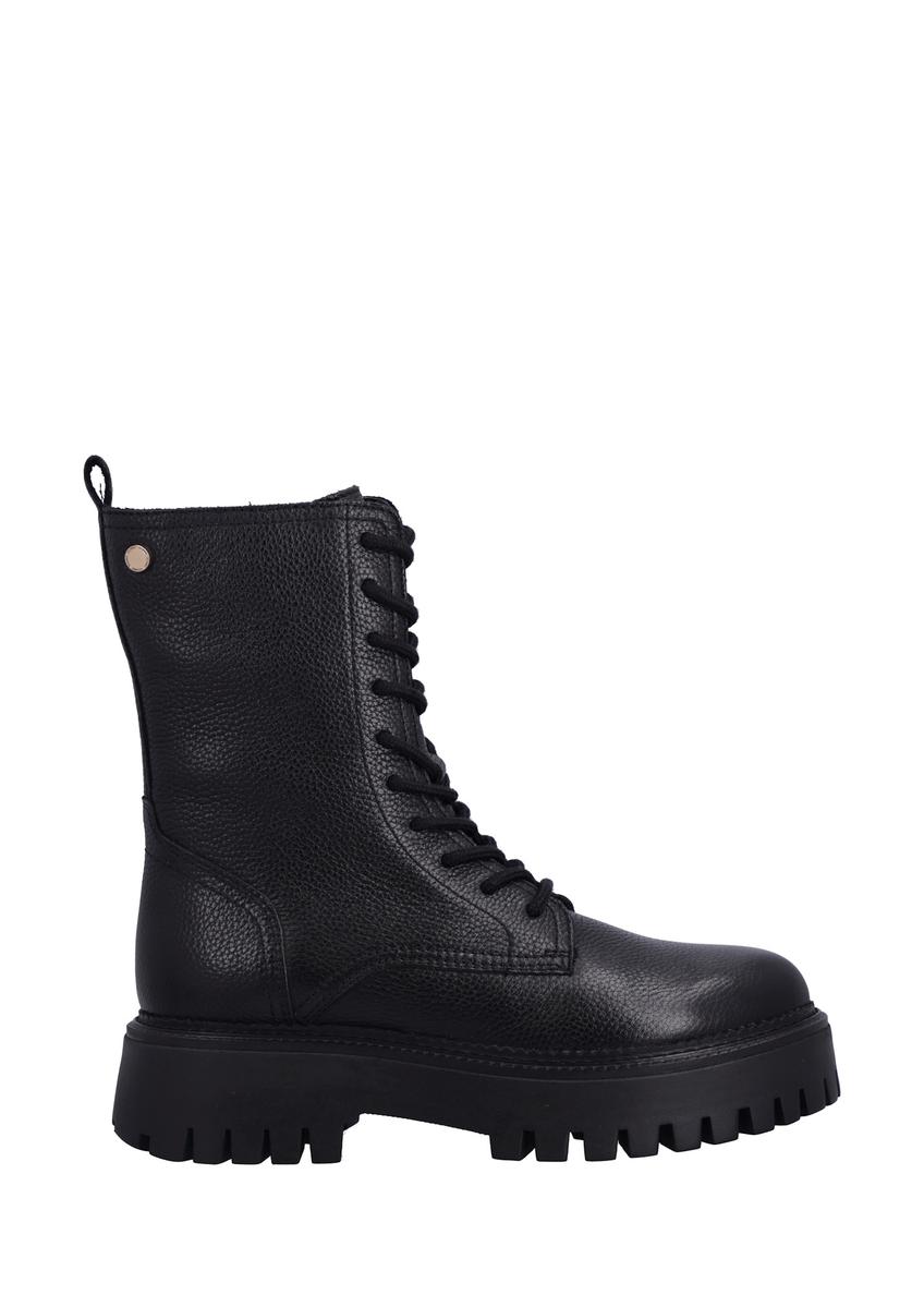 Skórzane botki damskie w czarnym kolorze BUTYD-1004-99(Z26)
