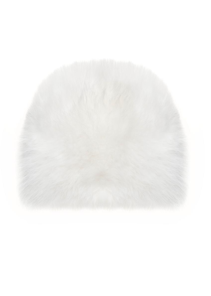 Biała zimowa czapka damska CZADF-0046-0A(Z26)
