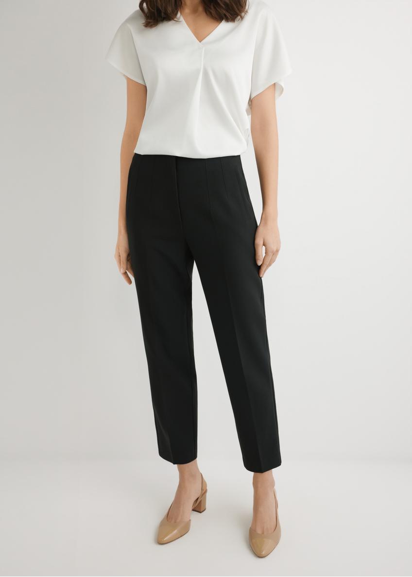 Czarne eleganckie spodnie damskie SPODT-0109-99(W26)