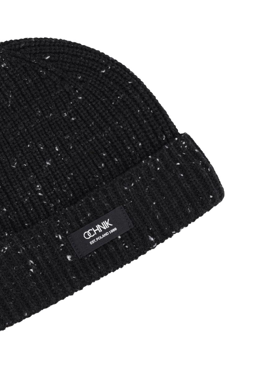 Czarna czapka męska CZAMT-0093-99(Z26)